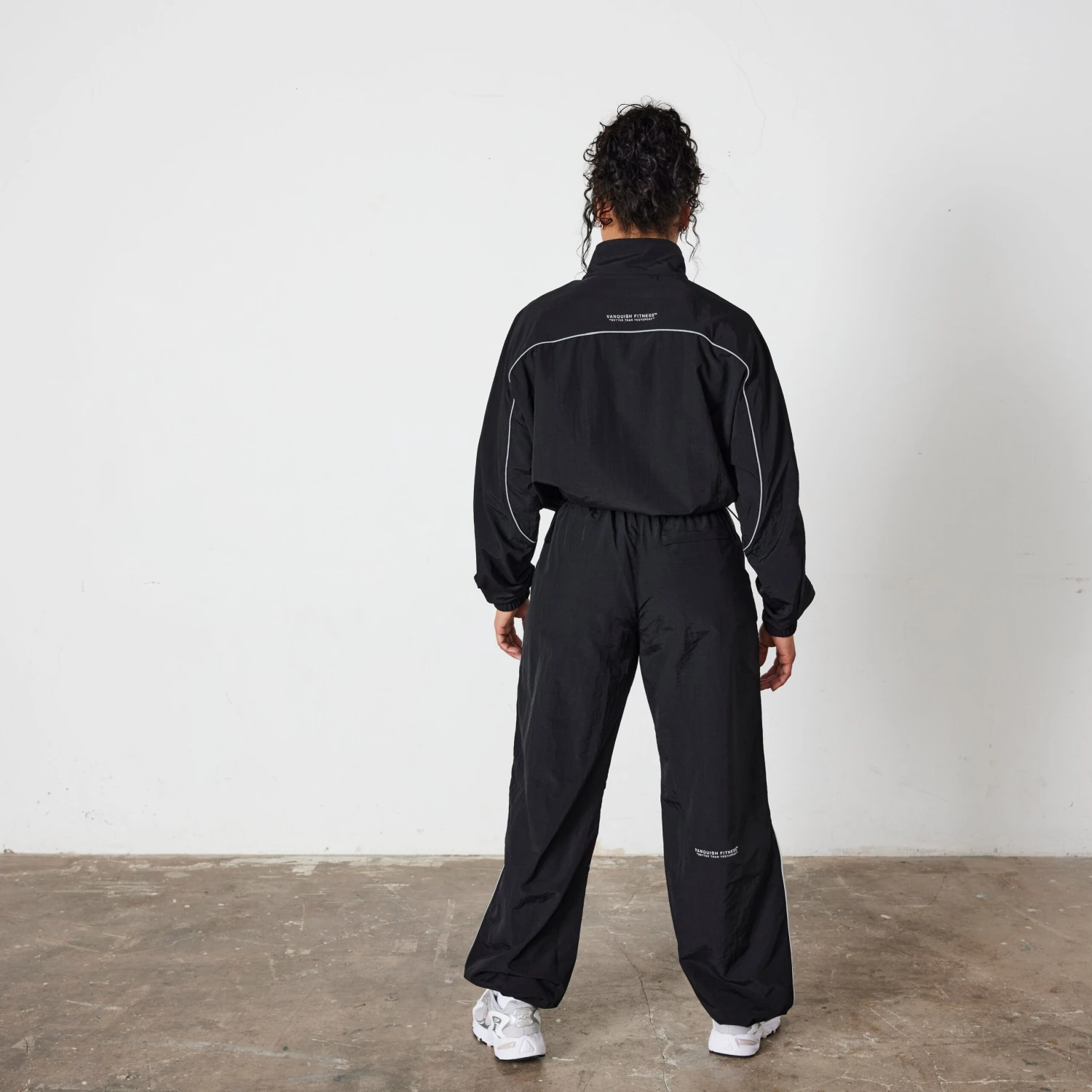 Vanquish Black Racing Wide Leg Track Pants 4 Vanquish Black Racing Wide Leg Track Pants - Image 4