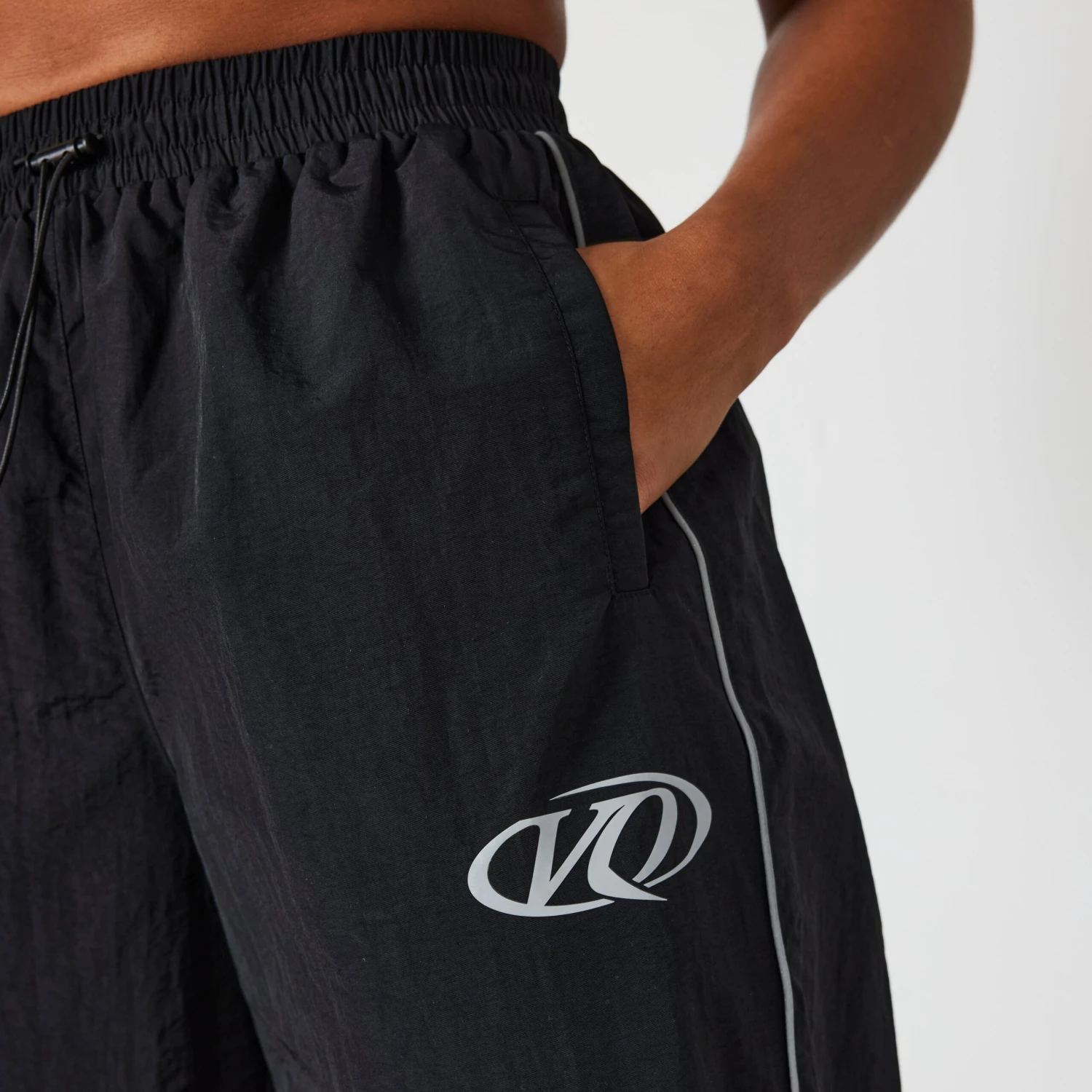 Vanquish Black Racing Wide Leg Track Pants 2 Vanquish Black Racing Wide Leg Track Pants - Image 2