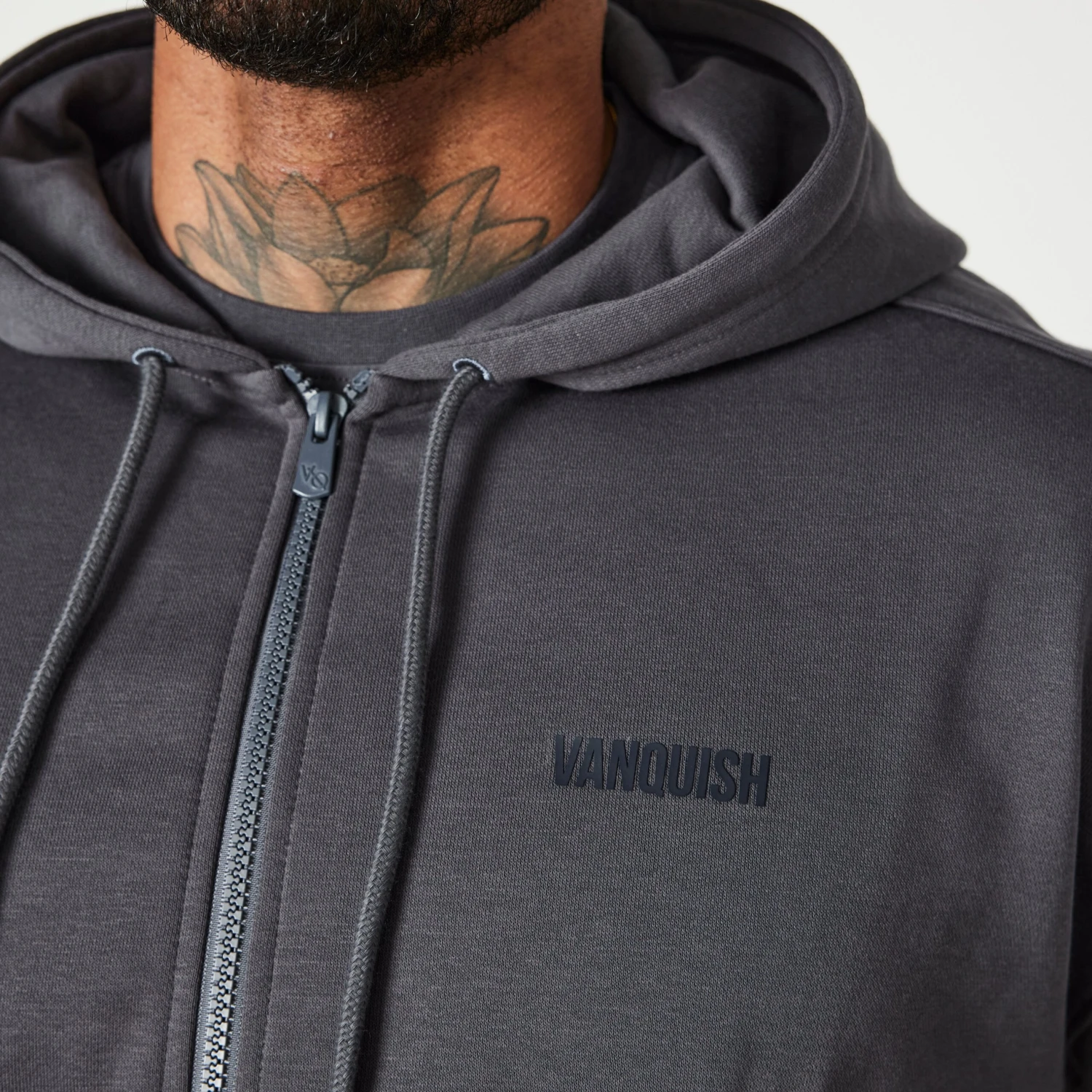 Vanquish Essential Denim Blue Oversized Full Zip Hoodie 2 Vanquish Essential Denim Blue Oversized Full Zip Hoodie - Image 2