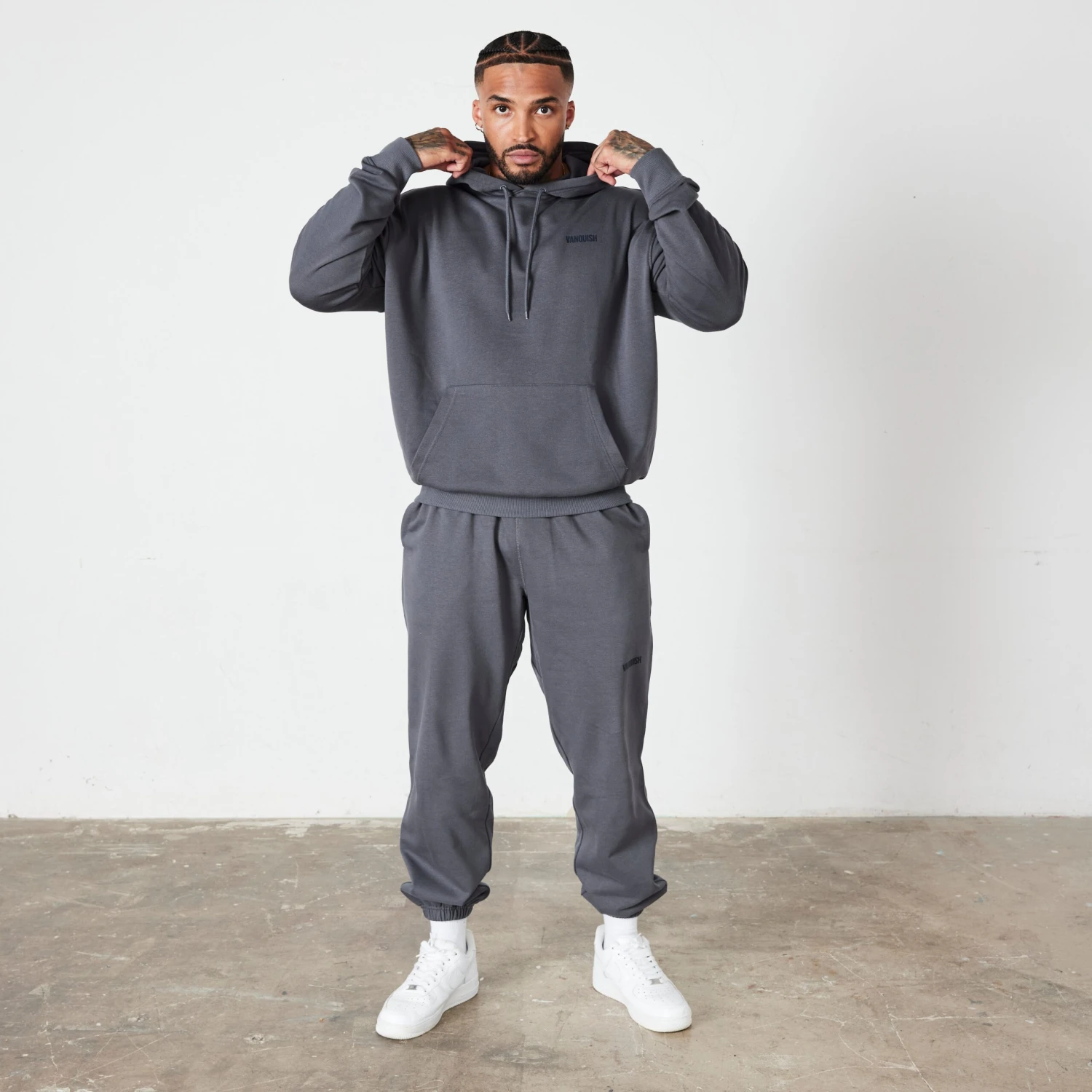 Vanquish Essential Denim Blue Oversized Pullover Hoodie 5 Vanquish Essential Denim Blue Oversized Pullover Hoodie - Image 5