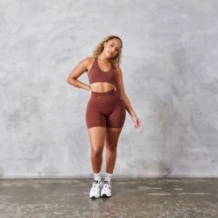 Vanquish Neutral V2 Seamless Brown Shorts 9 Vanquish Neutral V2 Seamless Brown Shorts -Vanquish Fitness Shop VQ WOMENS ECOM 1878