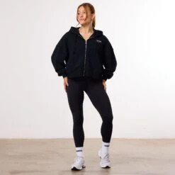 Vanquish Enhance Black Cropped Zip Through Hoodie 9 Vanquish Enhance Black Cropped Zip Through Hoodie -Vanquish Fitness Shop WB Summer Sale websize11