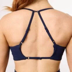 Vanquish Enhance Navy Blue Minimal Open Back Bra -Vanquish Fitness Shop WB Summer Sale websize114