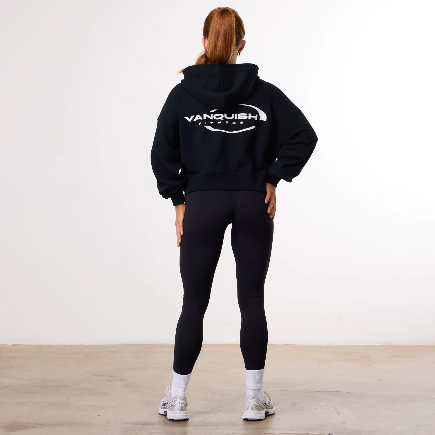 Vanquish Enhance Black Cropped Zip Through Hoodie 4 Vanquish Enhance Black Cropped Zip Through Hoodie - Image 4