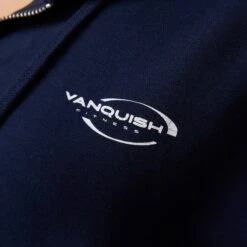 Vanquish Enhance Navy Blue Cropped Zip Through Hoodie -Vanquish Fitness Shop WB Summer Sale websize31
