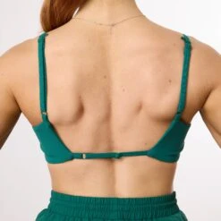 Vanquish Enhance Forest Green Minimal Open Back Bra -Vanquish Fitness Shop WB Summer Sale websize56
