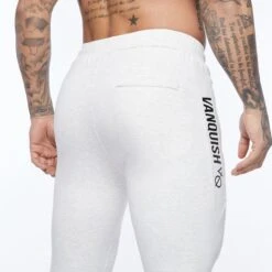 Vanquish Triumph Off White Tapered Sweatpants -Vanquish Fitness Shop triumph pants offwhite 0737 0191