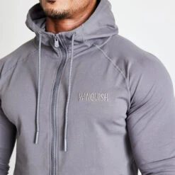 Vanquish Eclipse V2 Grey Full Zip Front Hoodie -Vanquish Fitness Shop vanquish eclipse v2 grey full zip front hoodie 886964