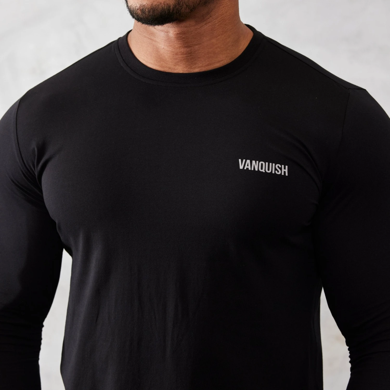 Vanquish Essential Black Slim Fit Long Sleeve T Shirt 2 Vanquish Essential Black Slim Fit Long Sleeve T Shirt - Image 2