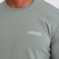 Vanquish Essential Green Slim Fit Short Sleeve T Shirt -Vanquish Fitness Shop vanquish essential green slim fit short sleeve t shirt 413394