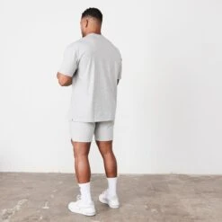 Vanquish Essential Grey Oversized T Shirt -Vanquish Fitness Shop vanquish essential grey oversized t shirt 432669