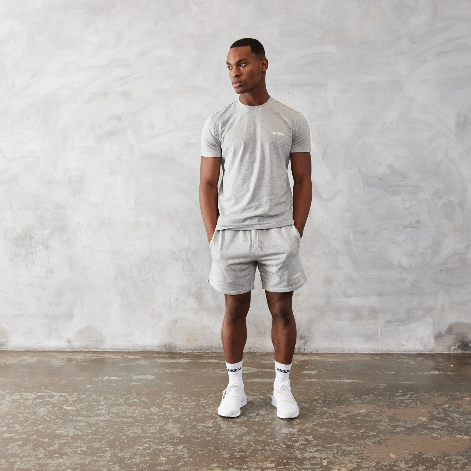 Vanquish Essential Grey Regular Fit Shorts 1 Vanquish Essential Grey Regular Fit Shorts