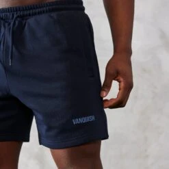 Vanquish Essential Navy Blue Regular Fit Shorts -Vanquish Fitness Shop vanquish essential navy blue regular fit shorts 291619
