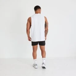 Vanquish Essential White Oversized Sleeveless T Shirt -Vanquish Fitness Shop vanquish essential white oversized sleeveless t shirt 545083
