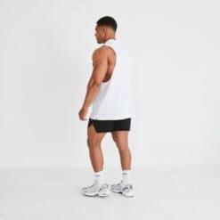 Vanquish Essential White Oversized Sleeveless T Shirt -Vanquish Fitness Shop vanquish essential white oversized sleeveless t shirt 858087