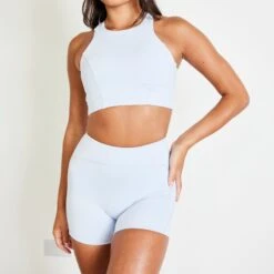 Vanquish Evolve Mineral Blue High Waisted Shorts -Vanquish Fitness Shop vanquish evolve mineral blue high waisted shorts 468701