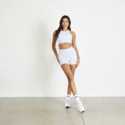 Vanquish Evolve Mineral Blue Keyhole Crop Tank Top -Vanquish Fitness Shop vanquish evolve mineral blue keyhole crop tank top 561907