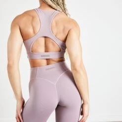 Vanquish Evolve Truffle Lilac Keyhole Crop Tank Top