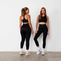 Vanquish Ribbed Seamless Black Racer Back Bra -Vanquish Fitness Shop vanquish ribbed seamless black racer back bra 623352