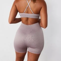 Vanquish Ribbed Seamless Blush Cross Back Low Support Bra 10 Vanquish Ribbed Seamless Blush Cross Back Low Support Bra -Vanquish Fitness Shop vanquish ribbed seamless blush cross back low support bra 528555