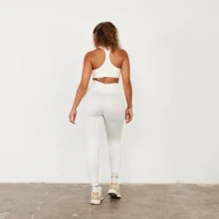 Vanquish Ribbed Seamless Marshmallow Racer Back Bra -Vanquish Fitness Shop vanquish ribbed seamless marshmallow racer back bra 863096