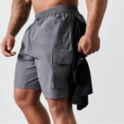 Vanquish Utility V2 Grey Cargo Shorts 7 Vanquish Utility V2 Grey Cargo Shorts -Vanquish Fitness Shop vanquish utility v2 grey cargo shorts 448432