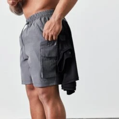 Vanquish Utility V2 Grey Cargo Shorts 8 Vanquish Utility V2 Grey Cargo Shorts -Vanquish Fitness Shop vanquish utility v2 grey cargo shorts 487544
